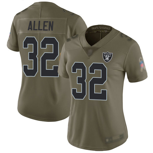 Men Oakland Raiders Limited Olive Marcus Allen Jersey NFL Football #32 2017 Salute to Service Jersey->oakland raiders->NFL Jersey